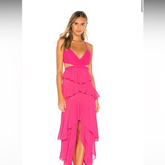 Majorelle Josephine hot pink dress, not sold anymore 
So perfect 
Worn once - Picture 1 of 6